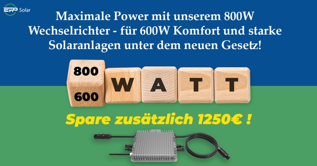 800 600 Watt Balkonkraftwerk