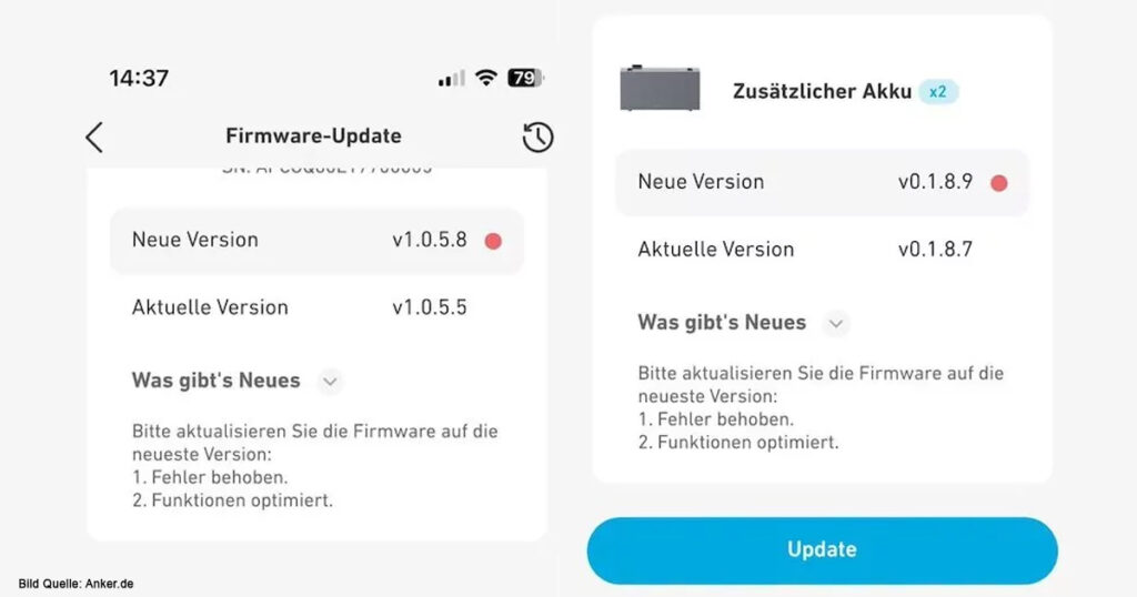 Firmware-Update v.1.0.5.8, Anker SOLIX Solar Bank 2 Pro